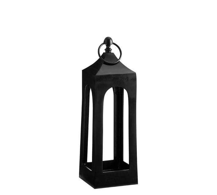 Caleb Handcrafted Metal Indoor/Outdoor Lantern - Black | Pottery Barn (US)