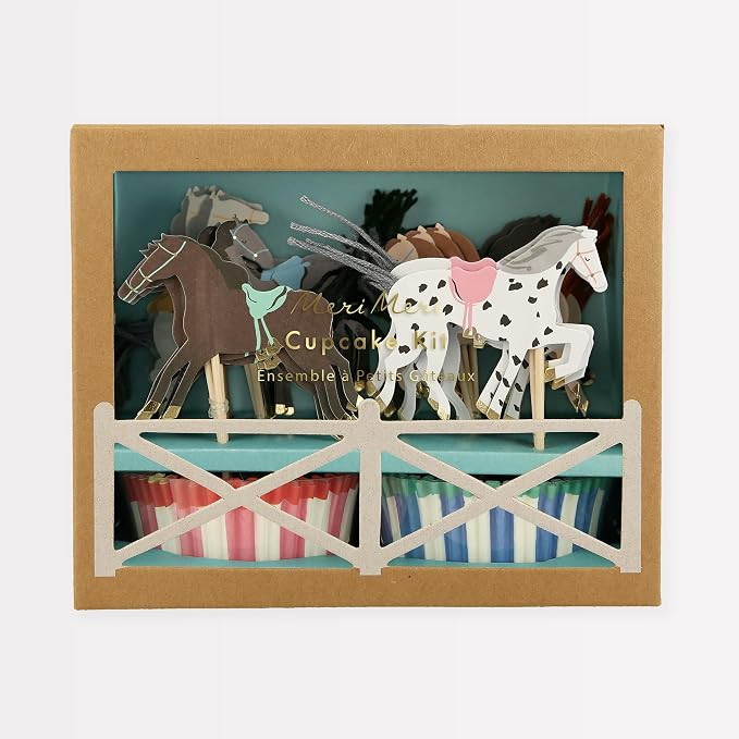 Meri Meri Horse Cupcake Kit (Pack of 24) | Amazon (US)