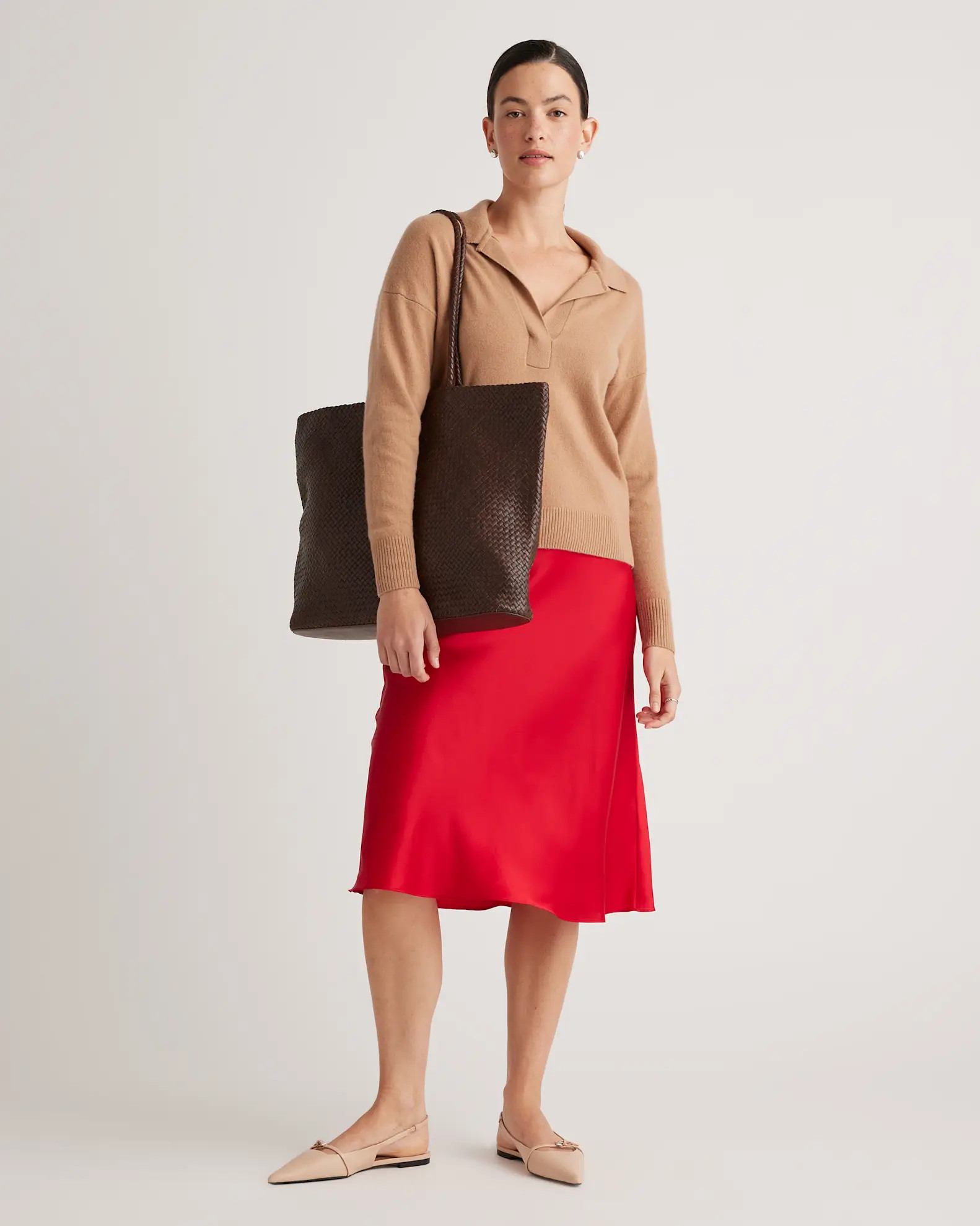 Italian Leather Handwoven Tote | Quince