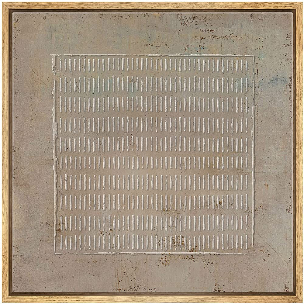 SIGNWIN Framed Canvas Print Wall Art Grunge Pastel Geometric Line Collage Abstract Shapes Illustr... | Amazon (US)