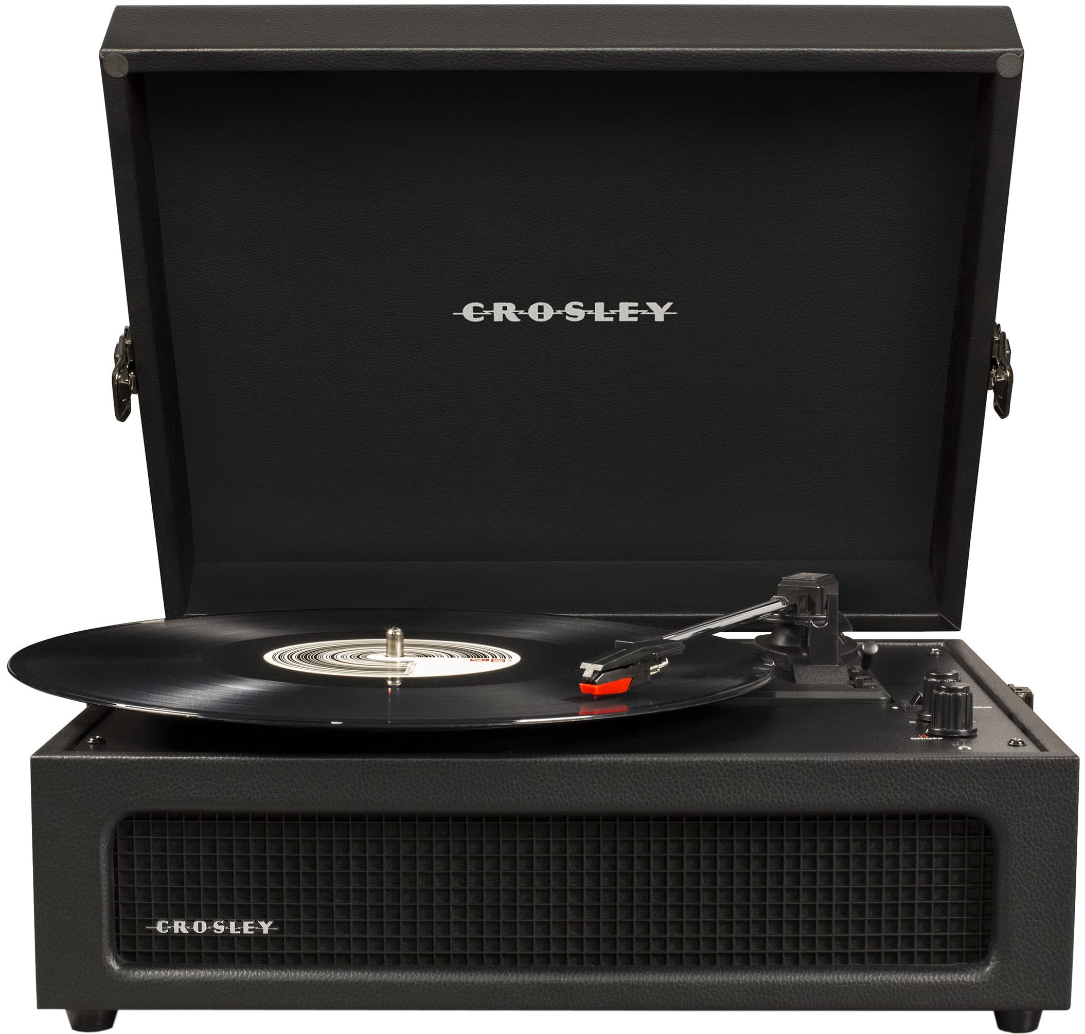 Crosley CR8017B-BK Voyager Vintage Portable Vinyl Record Player Turntable with Bluetooth in/Out a... | Amazon (US)