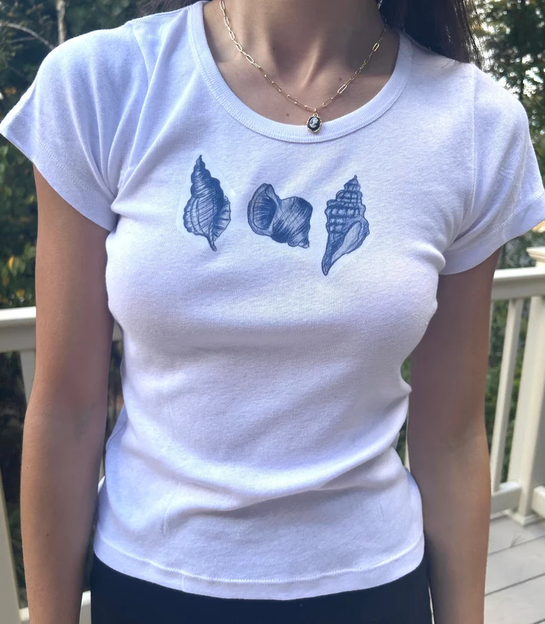 Seashell Baby Tee - Etsy | Etsy (US)