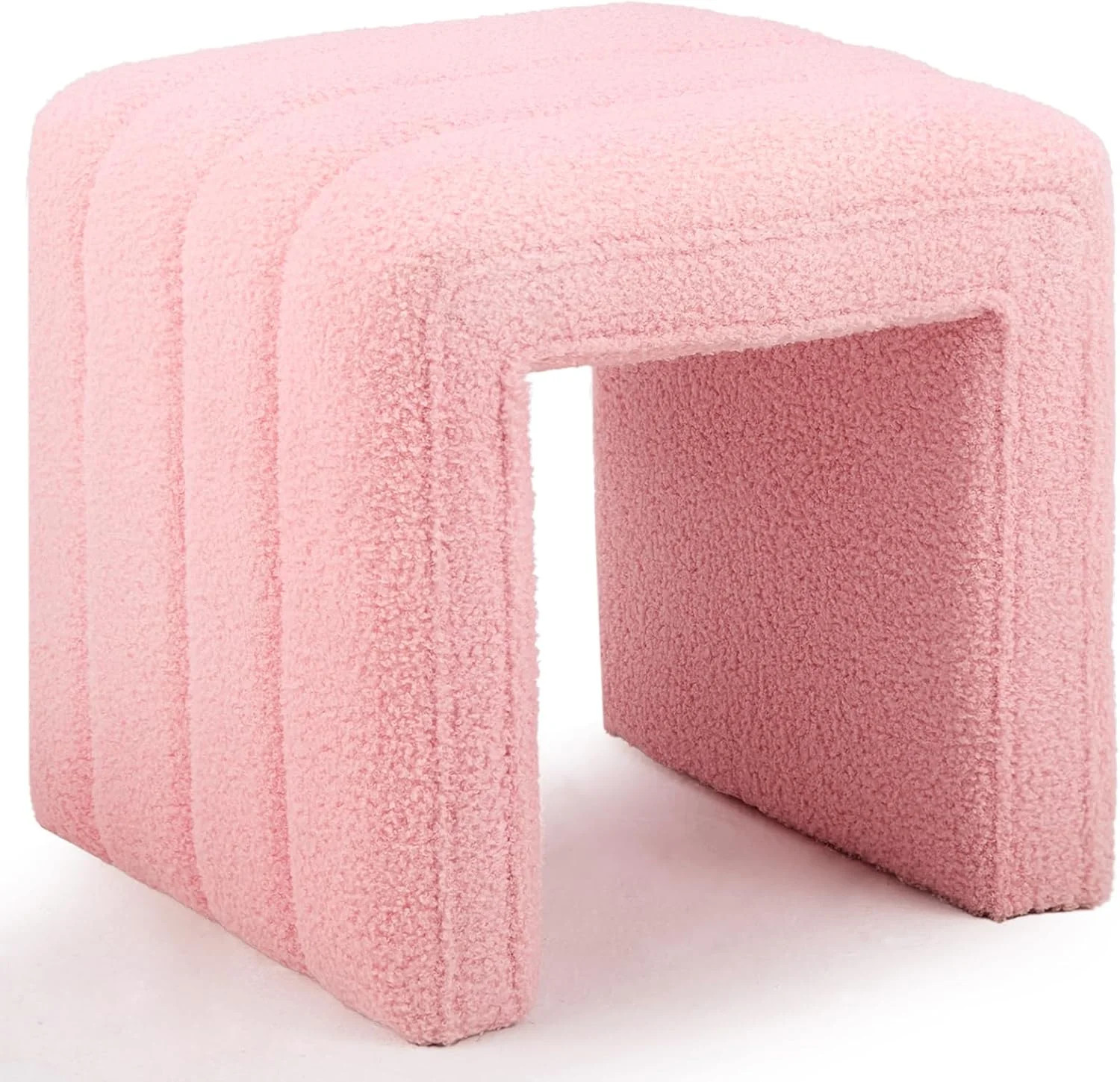 Wimarsbon Vanity Stool Chair, Modern Teddy Velvet Ottoman Footrest, Sofa  Footstool Extra Seat, H... | Walmart (US)