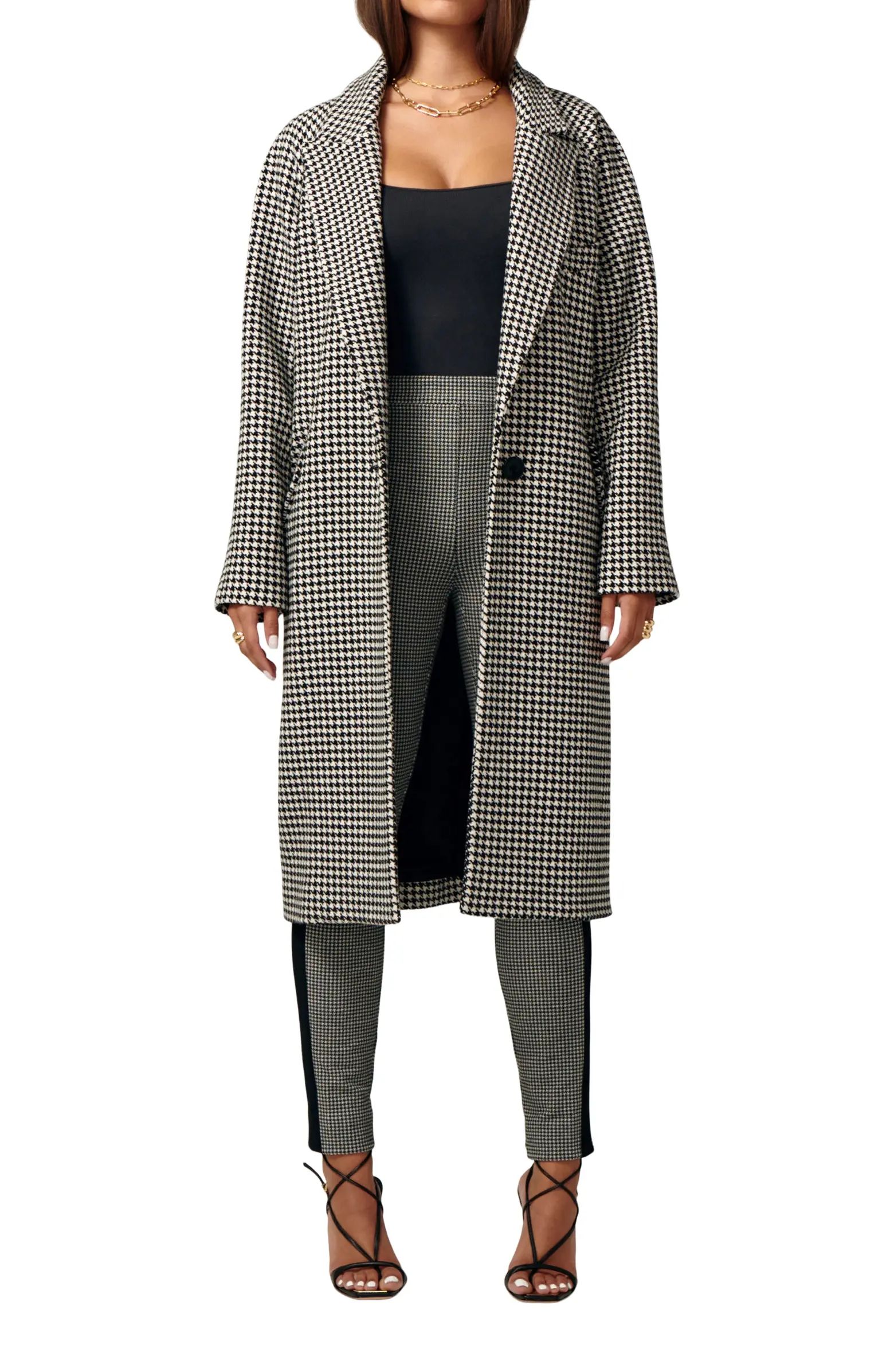 Houndstooth Jersey Everything Coat | Nordstrom