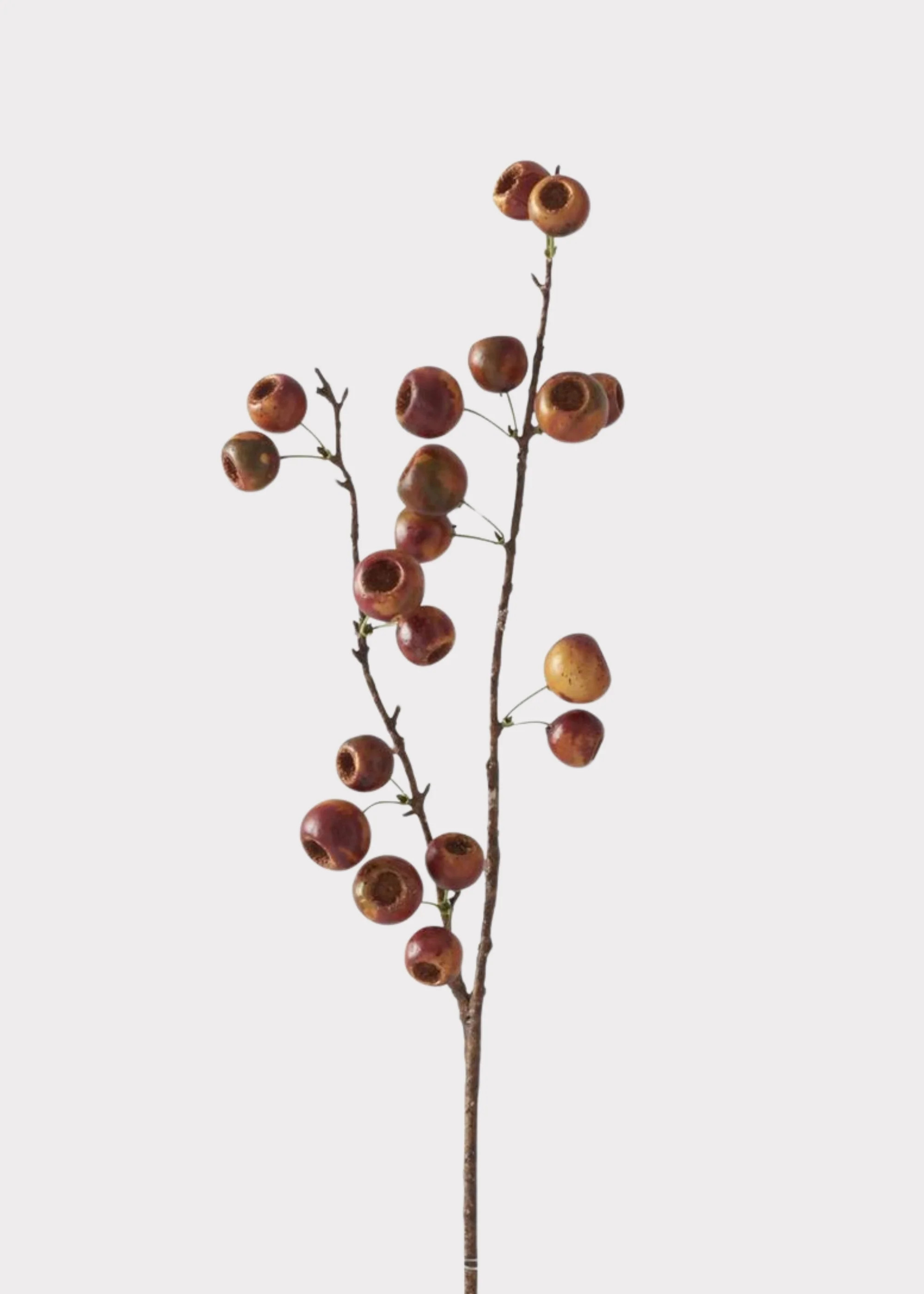 Artificial Fall Berry Pod Branch in Rust Orange - 27 | Afloral