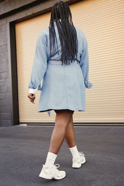 Denim Shirt Dress - Light denim blue - Ladies | H&M US | H&M (US + CA)