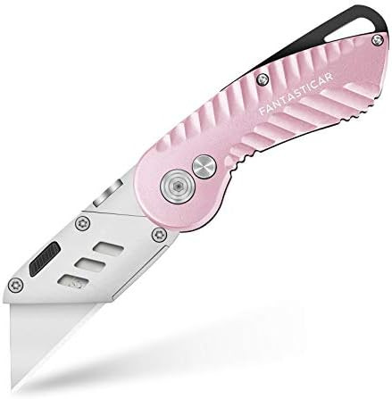 FantastiCAR Folding Utility Knife Gift Box Cutter Lightweight Plume Type Body with 5-Piece Extra ... | Amazon (US)