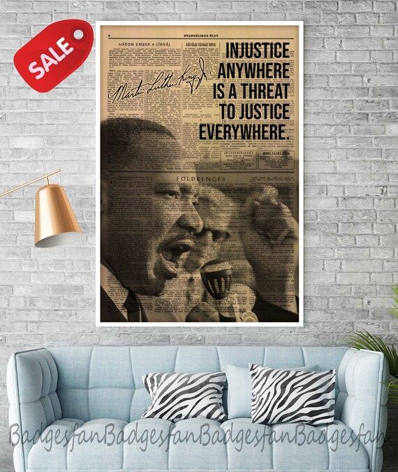Martin Luther King Quote Injustice Anywhere is A Thread to | Etsy | Etsy (US)