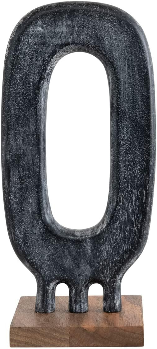 Bloomingville Oval Mango Wood Objet D'art on Base Decorative Object, 6" L x 5" W x 13" H, Multico... | Amazon (US)