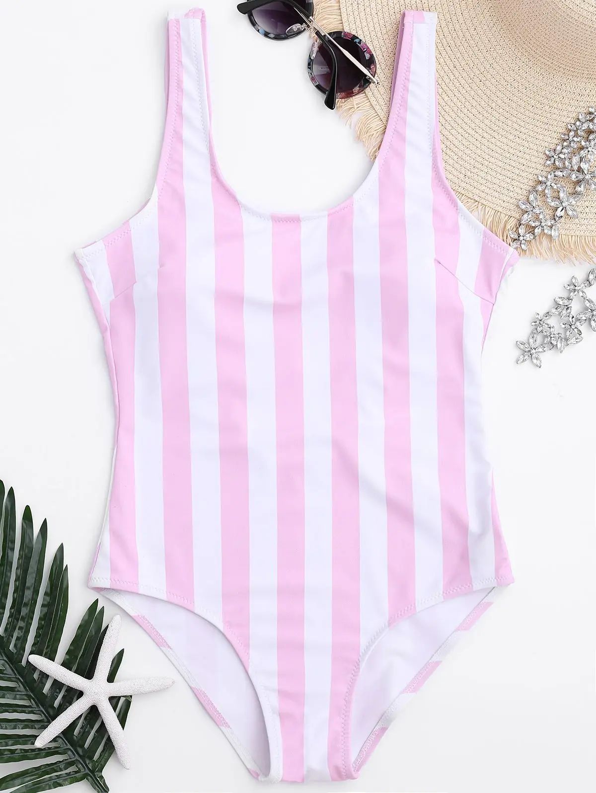 Shaping Striped One Piece Swimsuit | Rosegal US