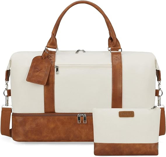Oeihuivt Weekender Bags For Women With Shoe Compartment Large Capacity Travel Overnight Bags Perf... | Amazon (US)