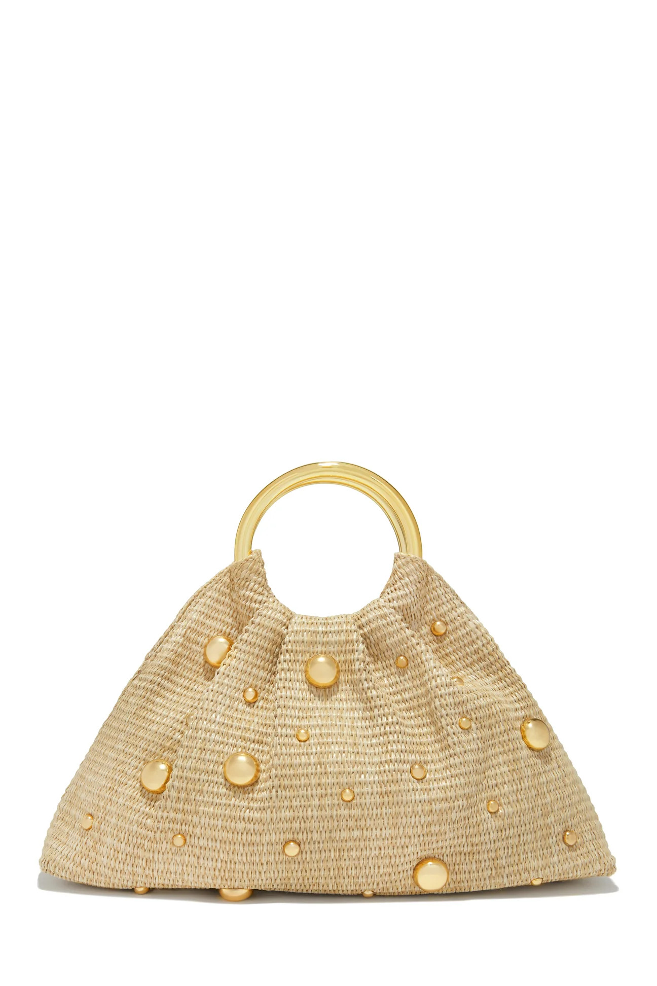 Miss Lola | Romina Natural Embellished Bag | MISS LOLA