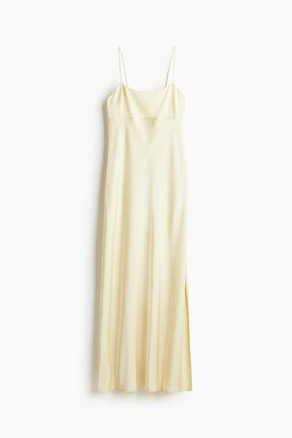 H & M - Tie-Detail Maxi Dress - Light Yellow | H&M (US + CA)