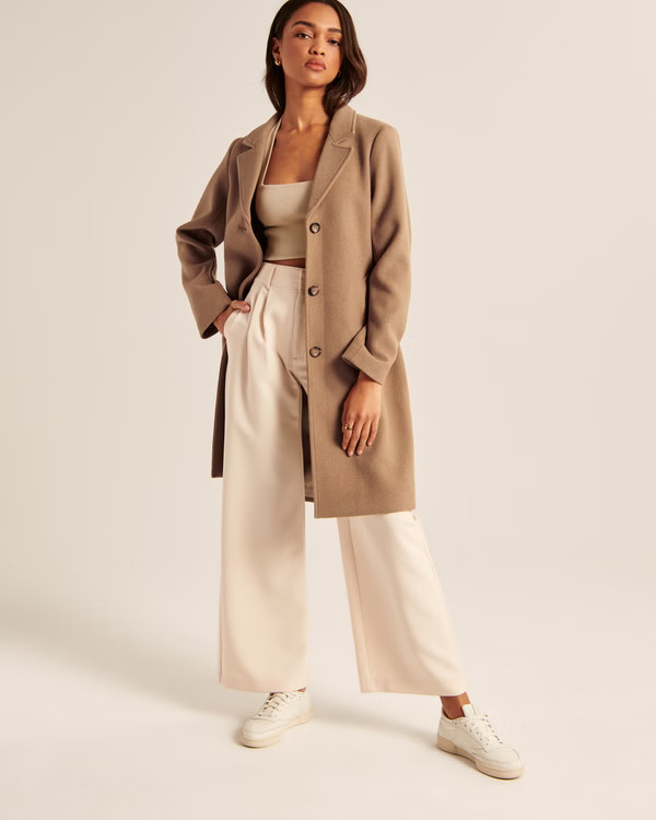 Elevated Trench Coat | Abercrombie & Fitch (US)