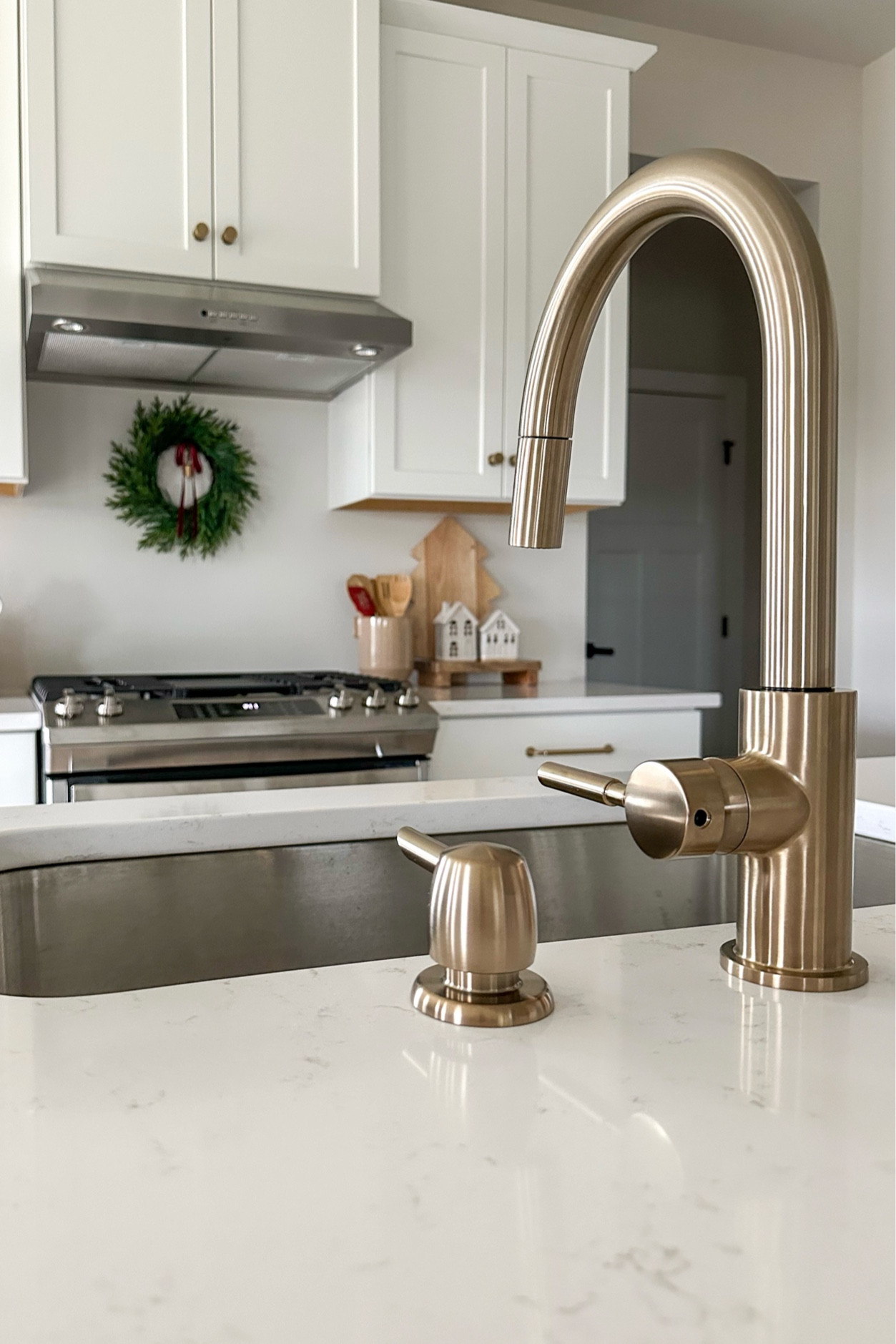 Champagne bronze kitchen faucet upgrade! 25 days of deals at Lowe’s Home Improvement! Lowe’s exclusive! 
#kitchenfaucet #salealert #kitchenupgrade

#LTKsalealert #LTKHoliday #LTKhome