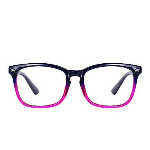MAXJULI Blue Light Blocking Glasses,Computer Reading/Gaming/TV/Phones Glasses for Women Men(Purple Gradient Pink) | Amazon (US)