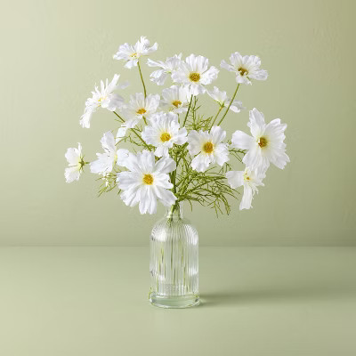 17" Medium White Cosmos Artificial Arrangement - Hearth & Hand™ with Magnolia | Target