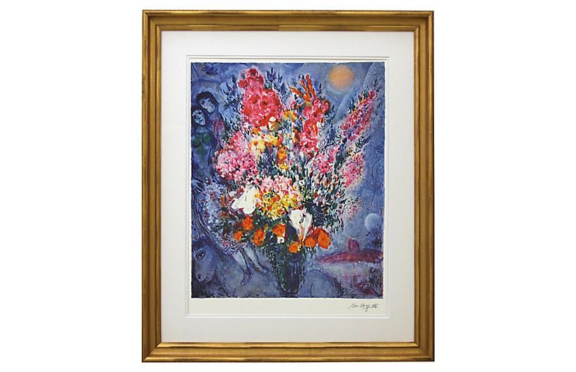 Marc Chagall, Blue Bouquet | One Kings Lane