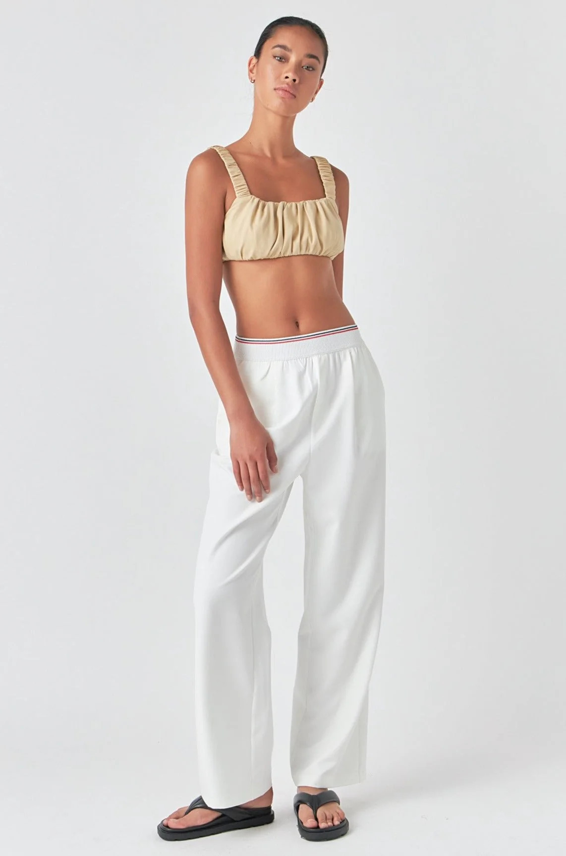 Elastic Trim Wide Pants | OBJECTRARE