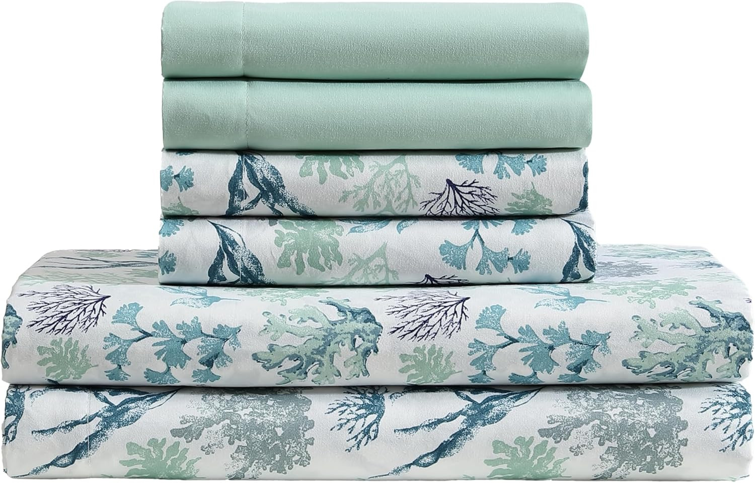 Caribbean Joe 6-Piece Sheet Set with Cooling Pillowcases, 12-inch Deep Pockets, Tropical Beach Co... | Amazon (US)