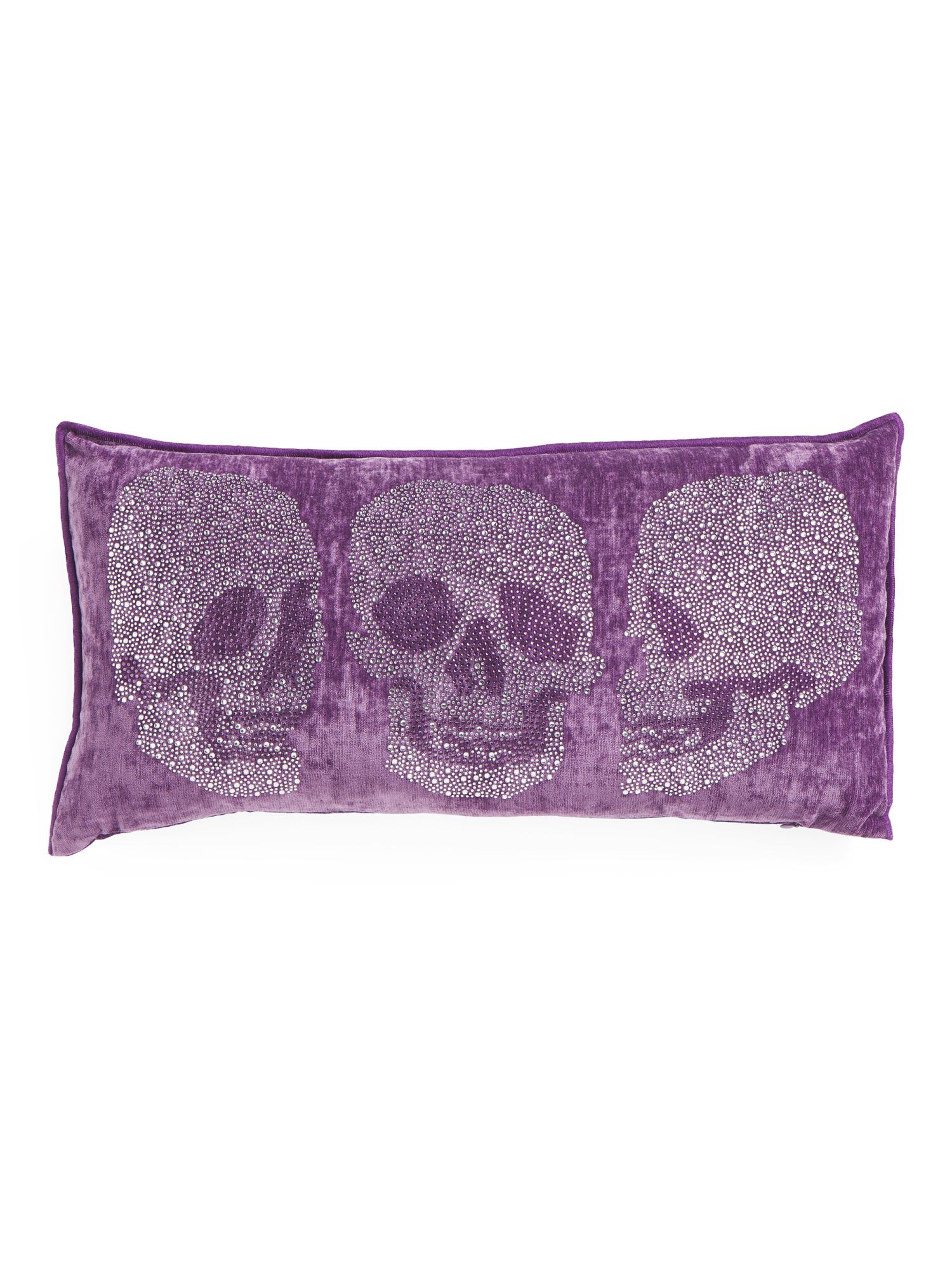12x24 Crystal Skulls Velvet Pillow | TJ Maxx