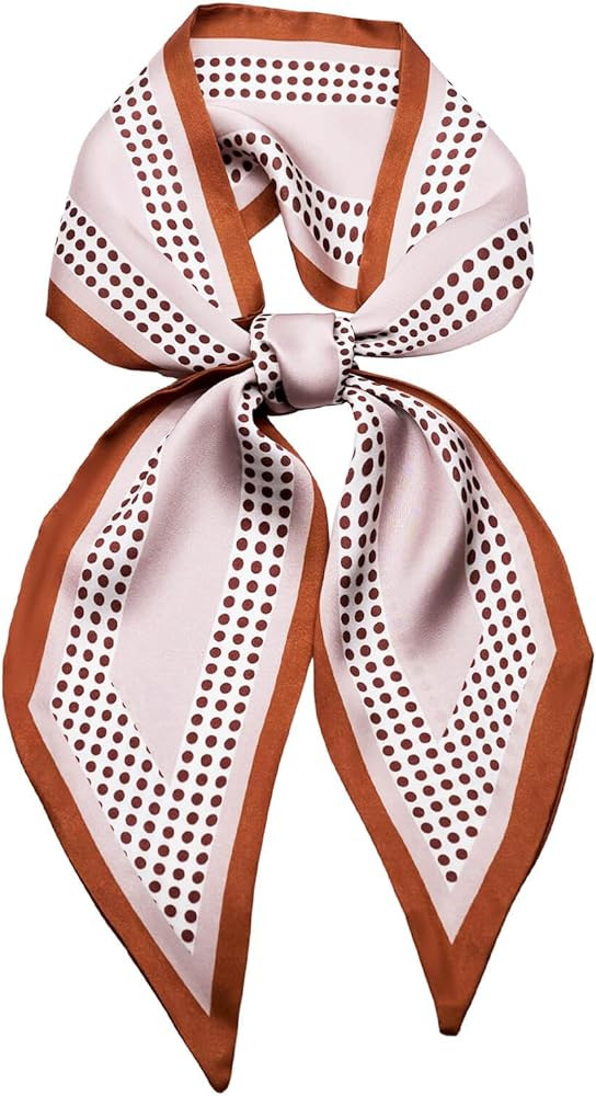 Silk Like Scarf for Women Neck Scarf Belt Satin Scarf for Hair Tie Fashion Purse Scarf for Handba... | Amazon (US)