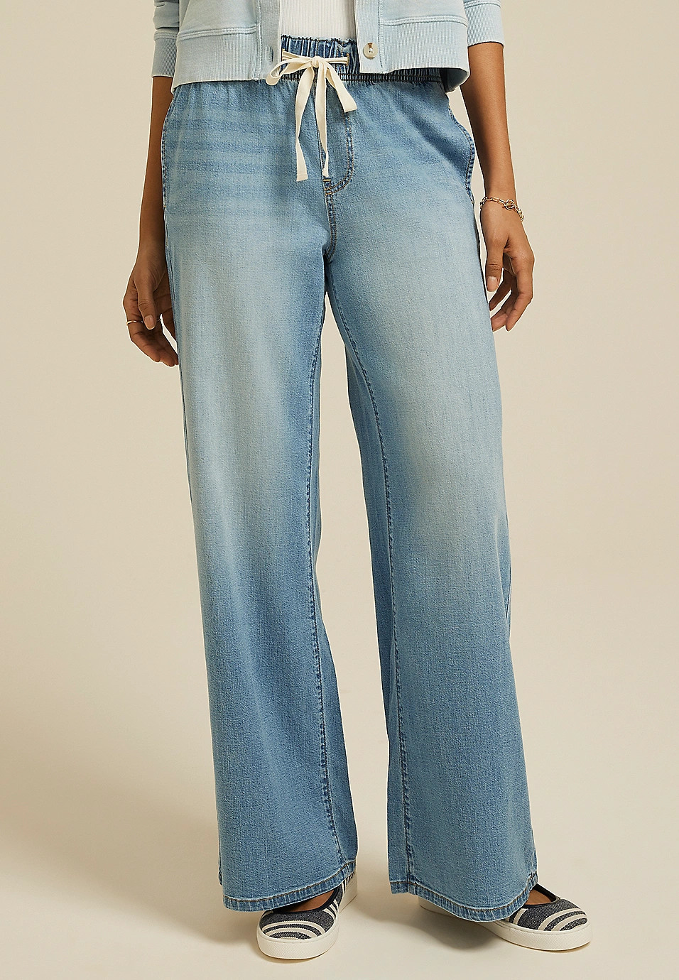 m jeans by maurices™ Soft High Rise Wide Leg Jean | Maurices
