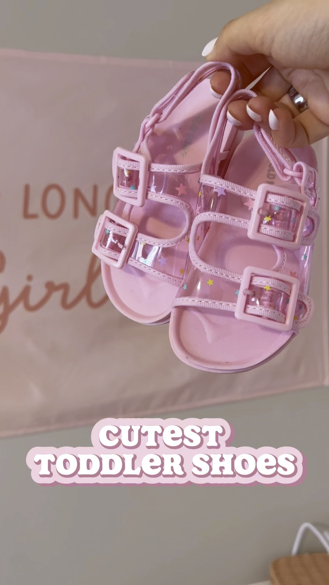 Cutest toddler sandals. Obsessed with this pink color and the star detailing 🌟 also comes in silver! 

#LTKfindsunder50 #LTKkids