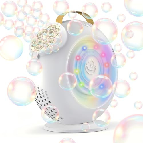 Bubble Machine, Automatic Bubbles Blower for Kids Toddlers - 15000+ Bubbles Per Min, 90°/360° Auto Rotation & LED Light, Rechargeable Bubble Maker for Birthday Parties Wedding Outdoor Activities Gifts | Amazon (US)