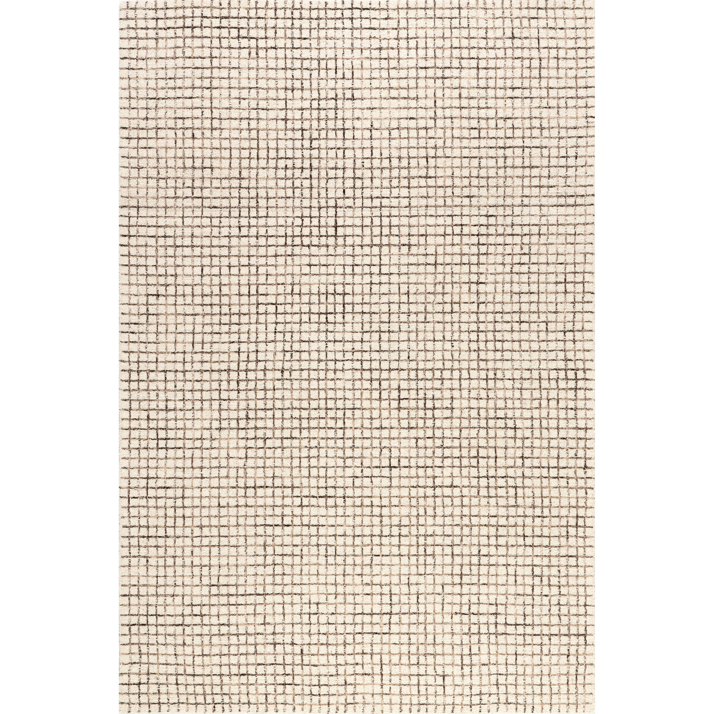 Melrose Checked Wool Area Rug | Wayfair North America
