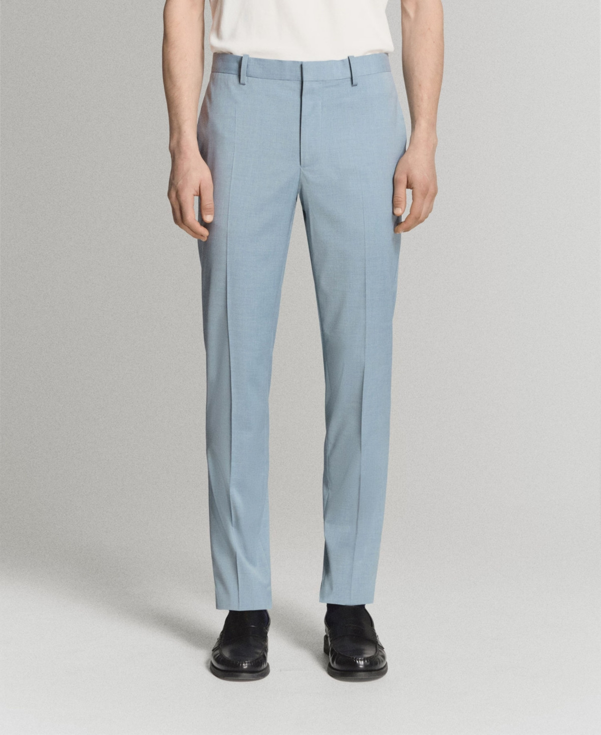 Mango Men's Stretch Fabric Super Slim-Fit Suit Pants - Sky Blue | Macy's