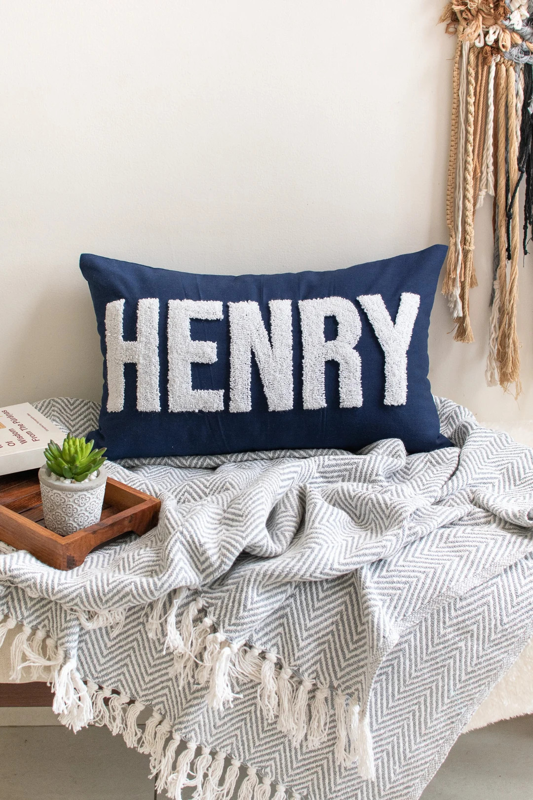 Personalized Baby Name Pillow Cover,custom Pillow Cover,punch Needle Name Pillow,personalized Nur... | Etsy (US)