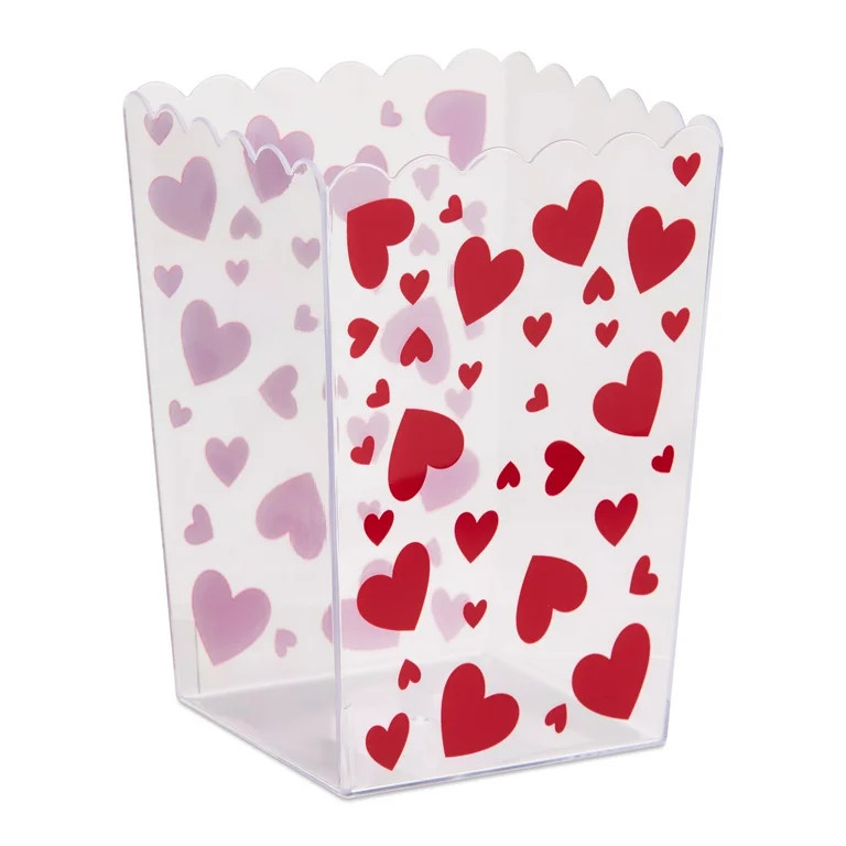 Clear Heart Popcorn Bucket, Red, Valentine's Day by Way To Celebrate | Walmart (US)