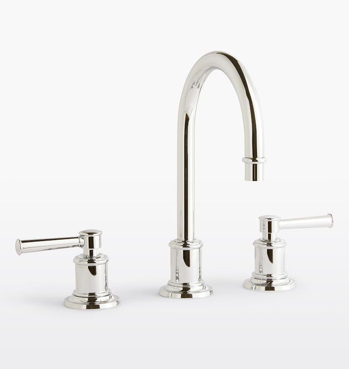 Miramar Lever Handle Widespread Bathroom Faucet | Rejuvenation