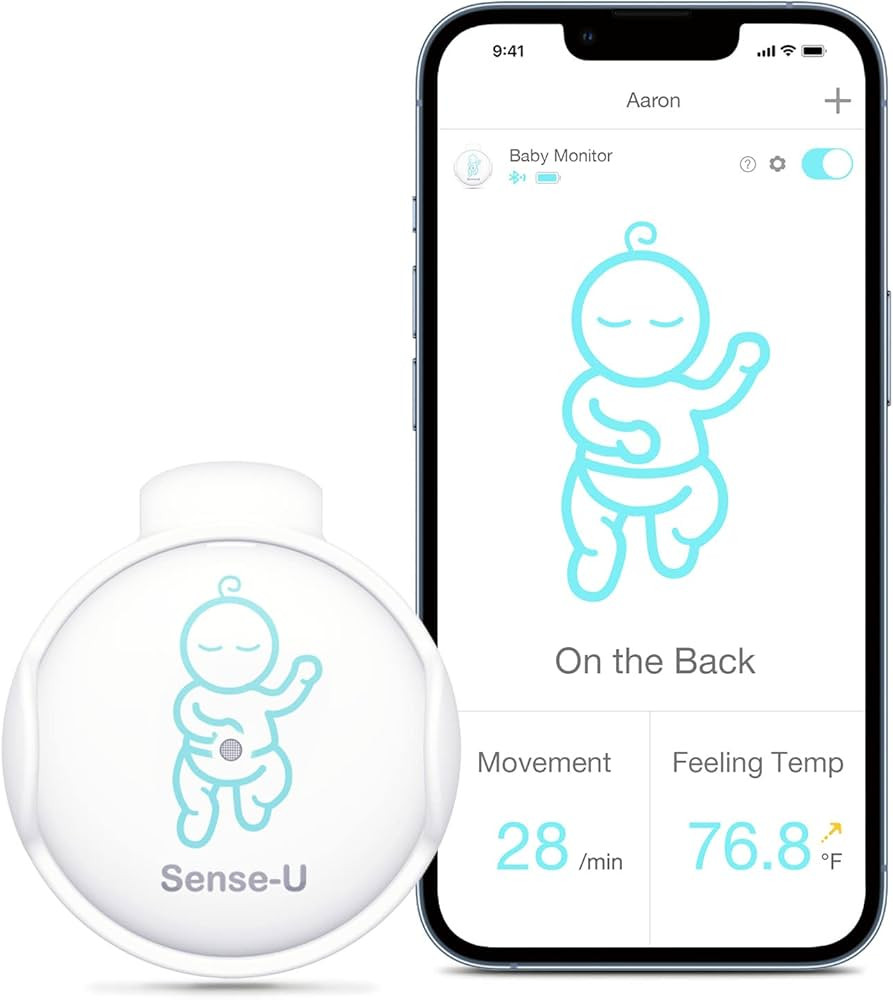 Sense-U Smart Baby Monitor with Real-time Notifications of No Abdominal Movement, Rollover, High/... | Amazon (US)