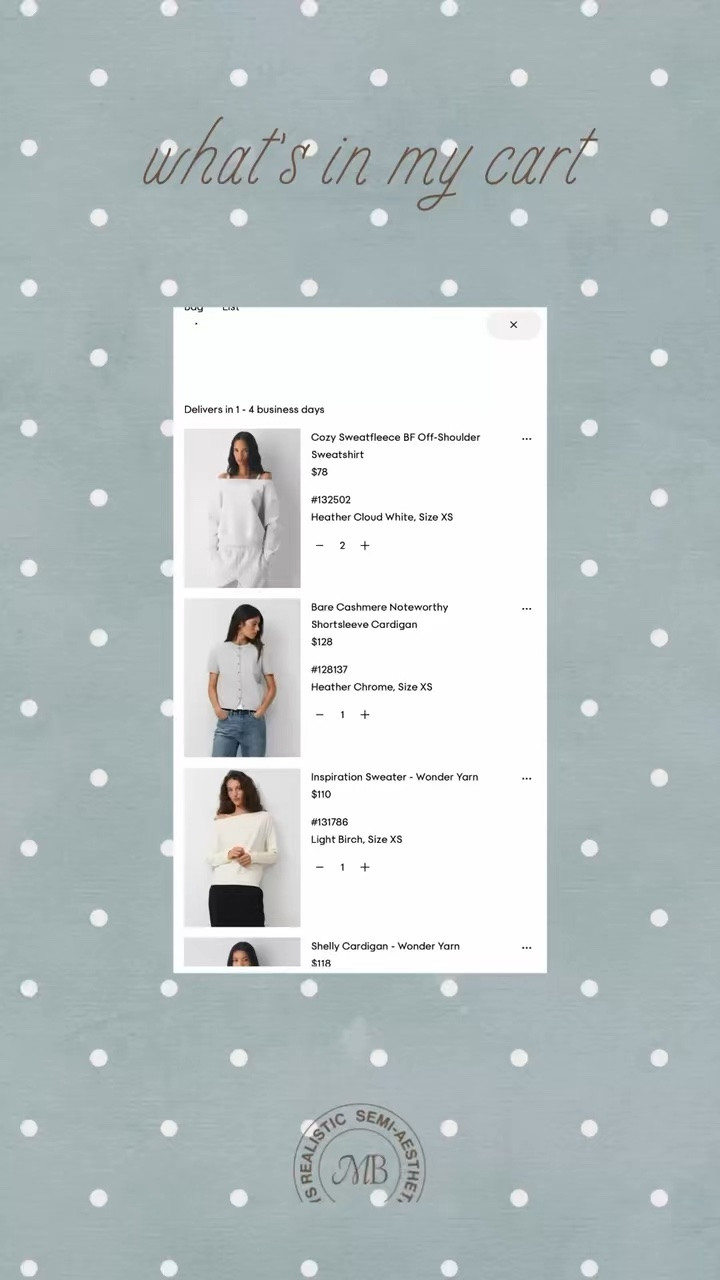 Pre-fall sweater shopping at Aritzia!