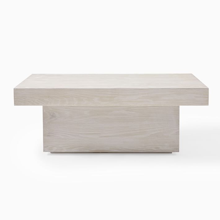Volume Pedestal Coffee Table (44") - Wood | West Elm (US)