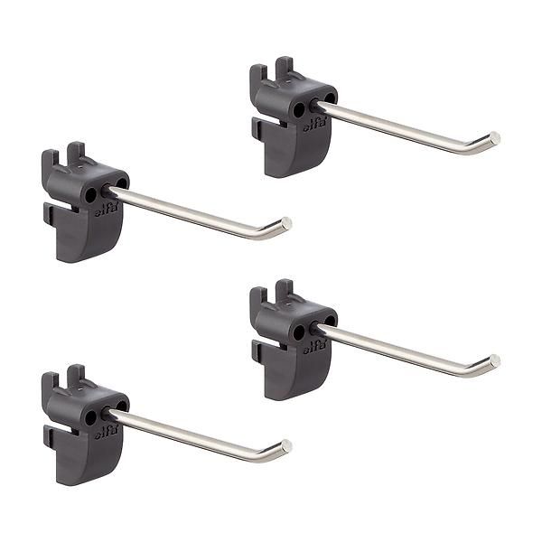 Garage+ by Elfa Long Straight Pegboard Hooks Pack of 4 | The Container Store