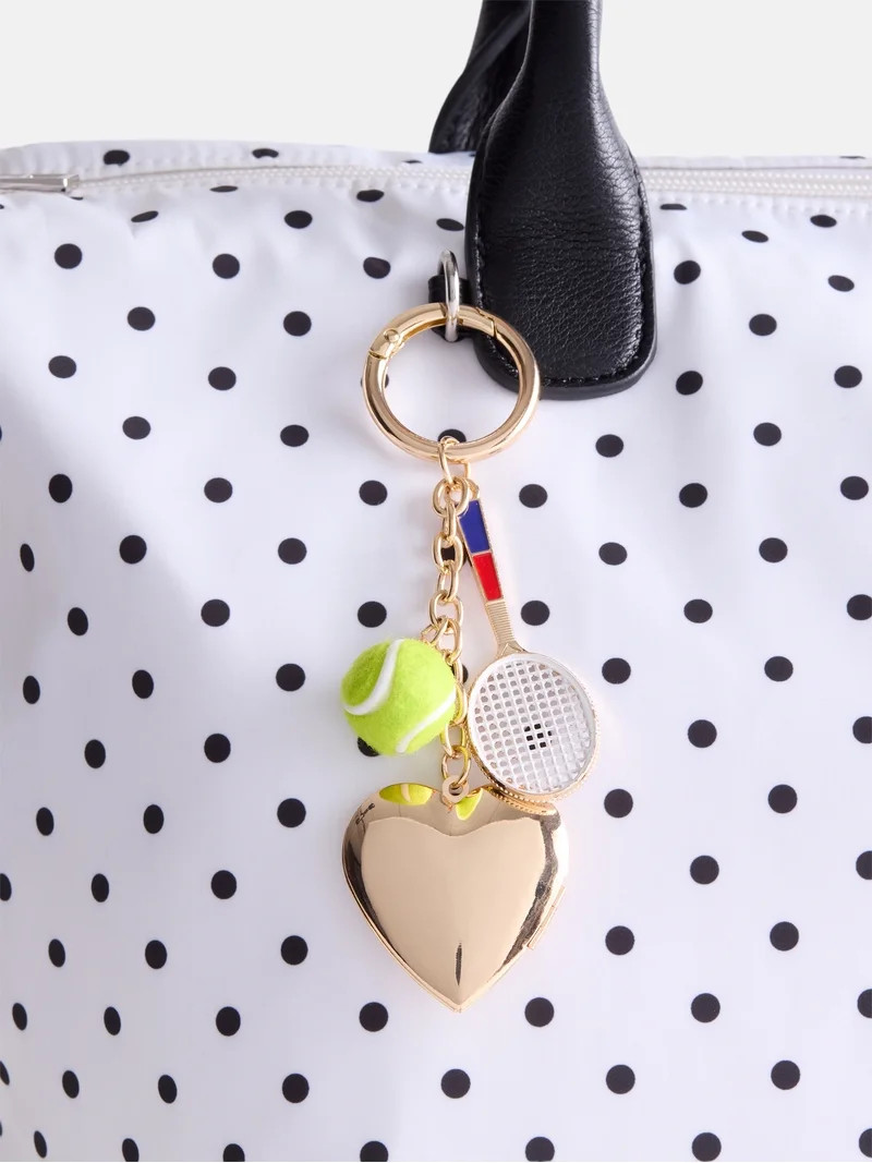 No Boundaries Women's Tennis Bag Charms, Gold Tone | Walmart (US)
