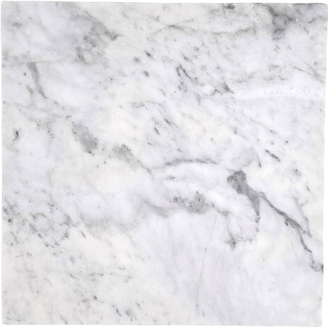 Tenedos Italian White Carrara Marble Polished 12 x 12 Wall and Floor Tiles | Amazon (US)