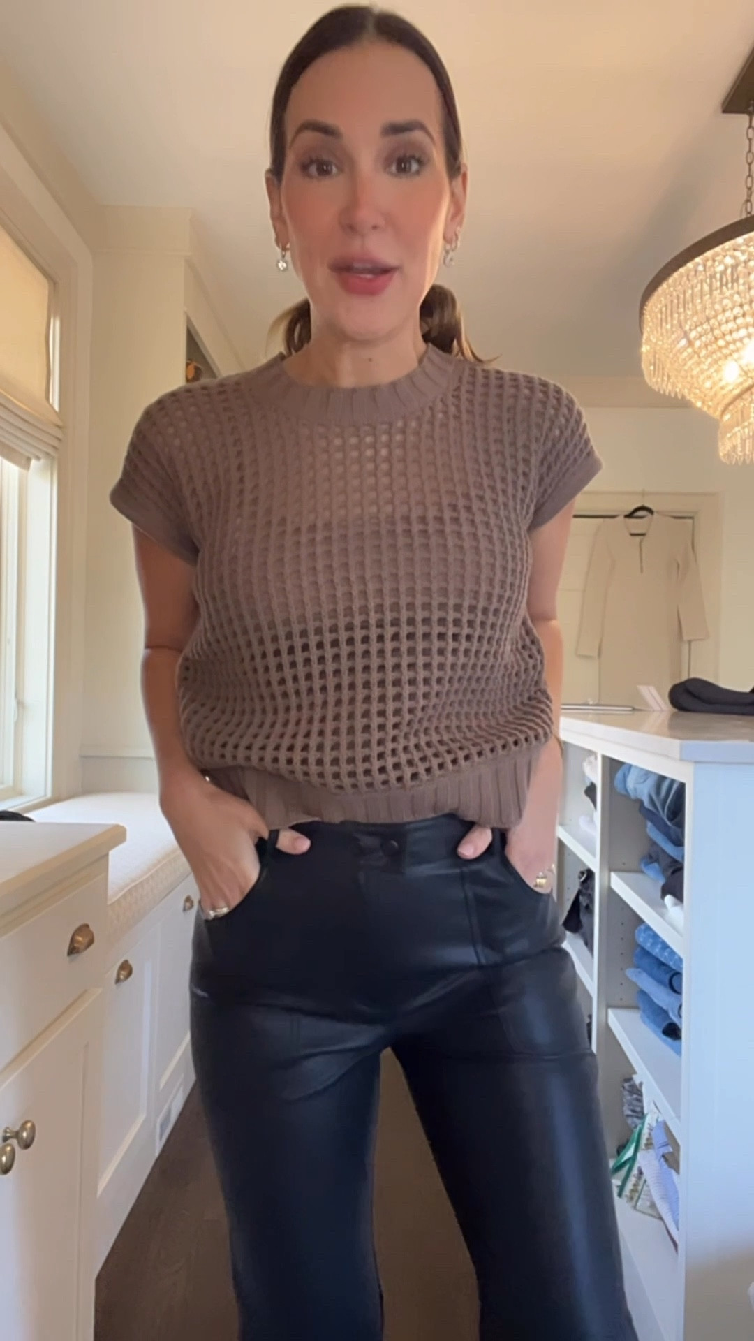 Love these faux leather pants!! Super flattering and run true to size 