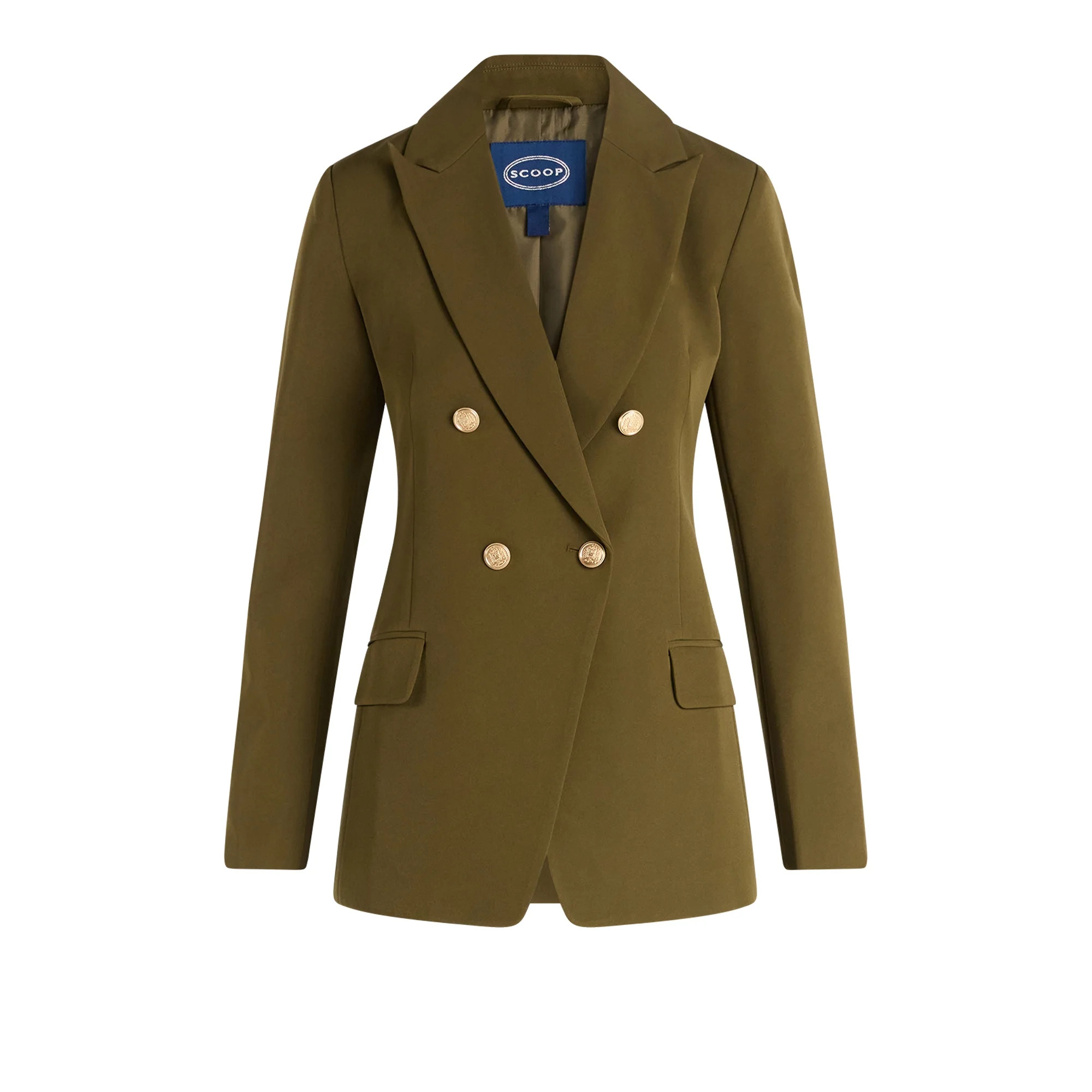 Scoop Women's Slim Fit Double Breasted Blazer, Sizes XS-XXL | Walmart (US)