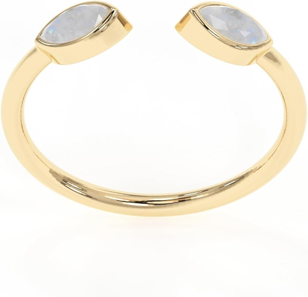 18k Gold Red Garnet January Birthstone Ring for Women - Chunky Gold rings - Dainty Minimalist Rin... | Amazon (US)