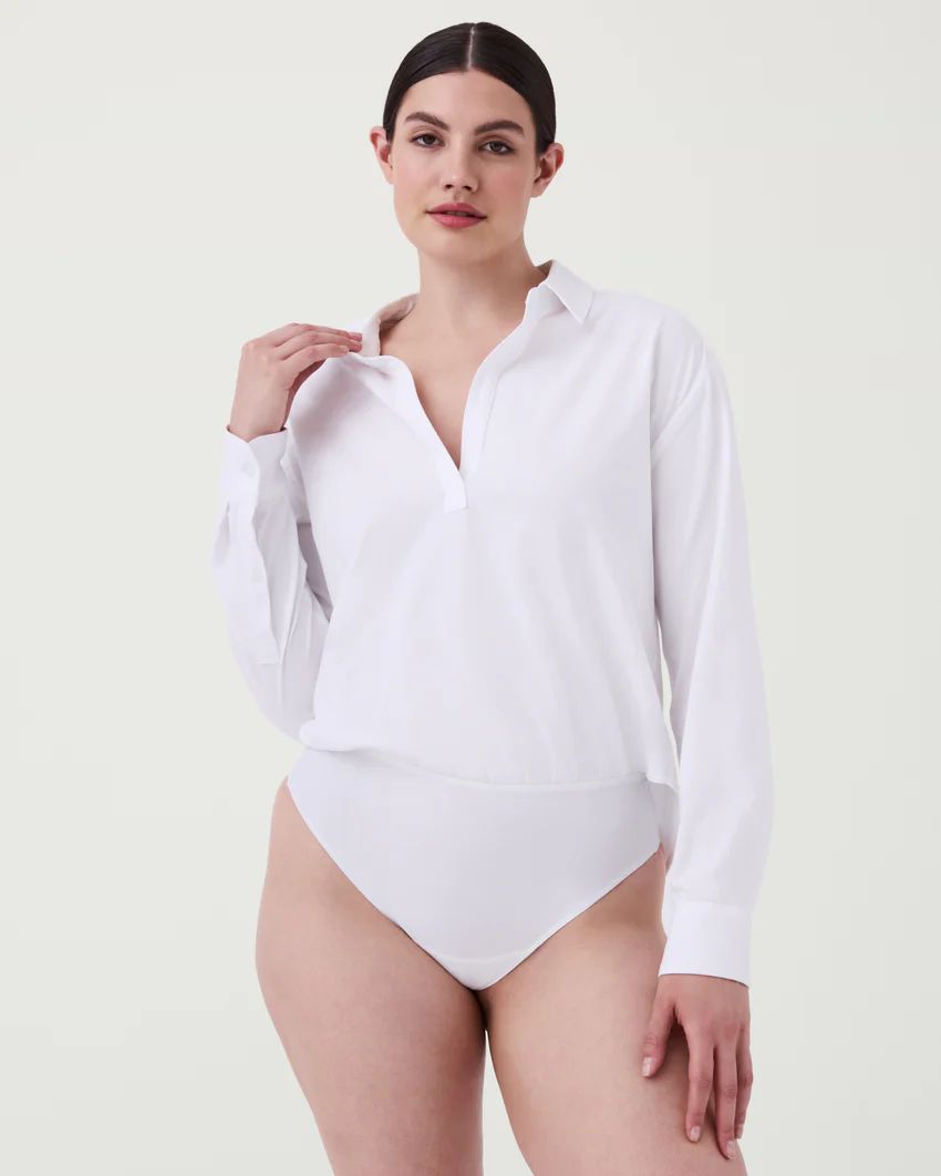 The Collared Long Sleeve Bodysuit | Spanx