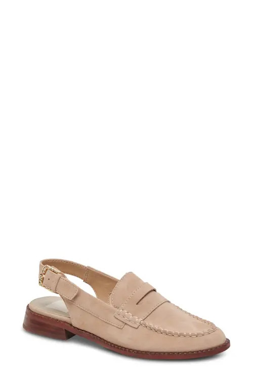 Dolce Vita Hardi Slingback Penny Loafer in Camel Suede at Nordstrom, Size 9 | Nordstrom