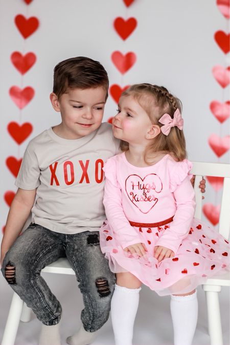 Valentine’s Day Outfits | Boy Valentines Day | Girl Valentines Day | Heart Dress | XOXO tee | Matching Outfits | Sibling Matching

#LTKSeasonal #LTKfamily #LTKkids