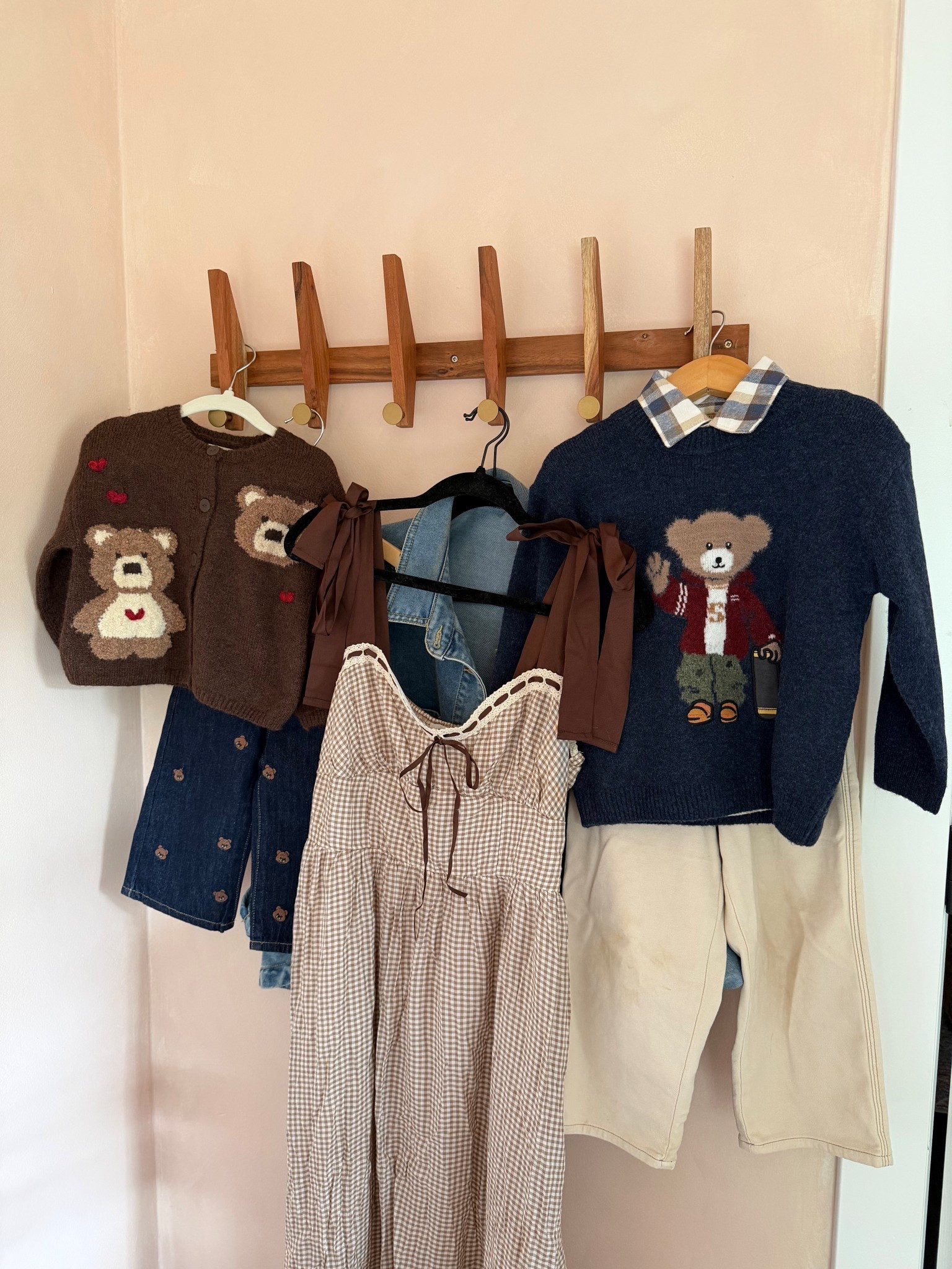 Fall family photo outfit ideas! This is what me and the kids are wearing for ours next week 🤎🧸 they are obsessed with teddy everything! Can’t wait to see them in these 🥹🥹

Zara kids, teddy bear sweaters, Zara outfits, teddy sweater, gingham dress, fall family photo shoot 

#LTKFamily #LTKSeasonal #LTKFindsUnder50