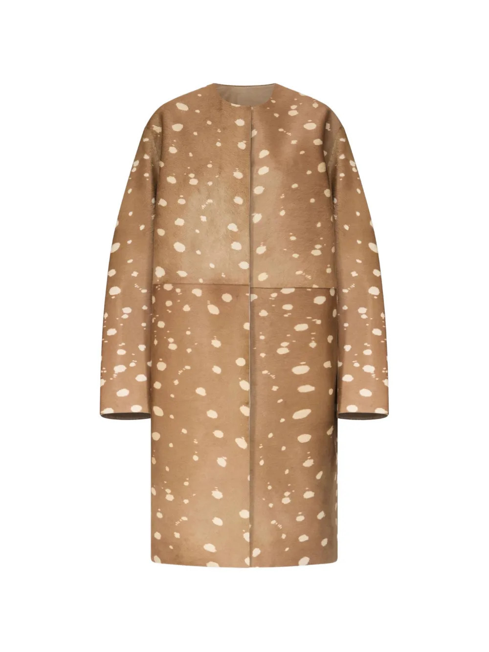 LouLou de Saison Liza printed leather coat - Brown | Farfetch Global