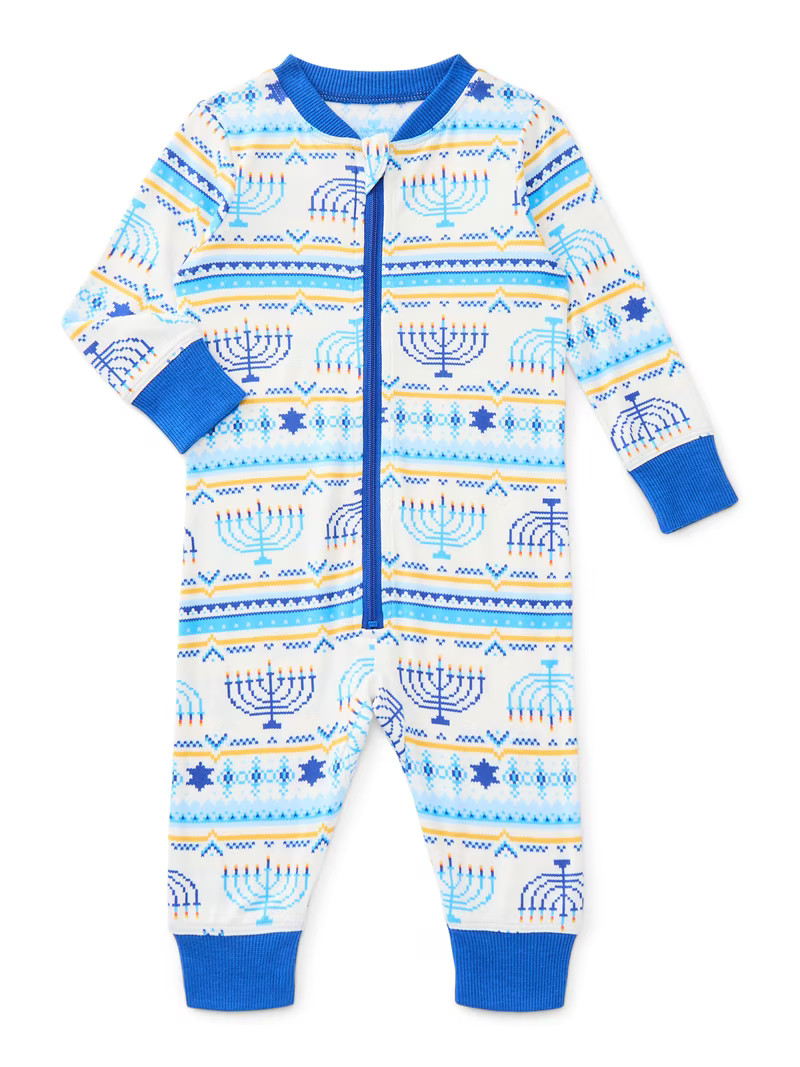 Hanukkah Infant Matching Family Pajamas from Way to Celebrate, 1-Piece, Sizes 9M-18M - Walmart.co... | Walmart (US)