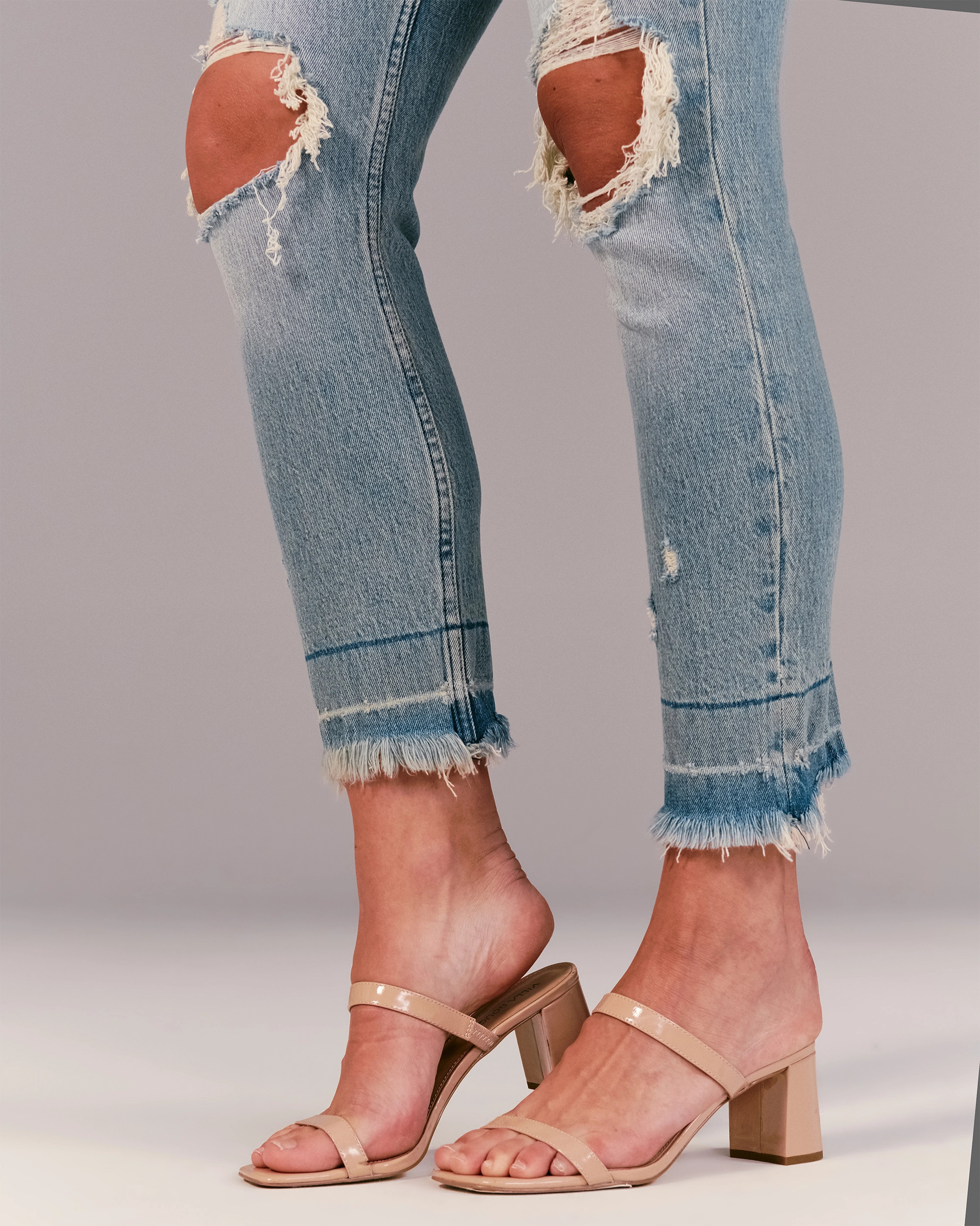 Ripped High Rise Mom Jeans | Abercrombie & Fitch (US)